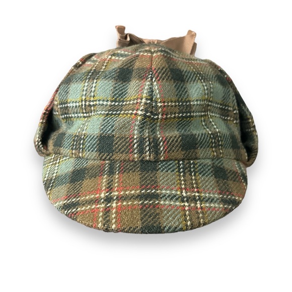 LOCHCARRON Wool Tweed Deerstalker Sherlock Holmes Hat VINTAGE DEADSTOCK - Picture 8 of 8